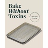 Caraway Non-Stick Ceramic Baking Sheet & Cooling Rack Bundle – Ceramic Coated – Non-Toxic, PTFE & PFOA Free – Large (18″x13″), Small (9”x13”), & Cooling Racks – Gray(Black)