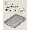 Caraway Non-Stick Ceramic Baking Sheet & Cooling Rack Bundle – Ceramic Coated – Non-Toxic, PTFE & PFOA Free – Large (18″x13″), Small (9”x13”), & Cooling Racks – Gray(Gray)