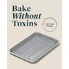 Caraway Non-Stick Ceramic Baking Sheet & Cooling Rack Bundle – Ceramic Coated – Non-Toxic, PTFE & PFOA Free – Large (18″x13″), Small (9”x13”), & Cooling Racks – Gray(Cream)