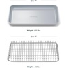 Caraway Non-Stick Ceramic Baking Sheet & Cooling Rack Bundle – Ceramic Coated – Non-Toxic, PTFE & PFOA Free – Large (18″x13″), Small (9”x13”), & Cooling Racks – Gray(Gray)