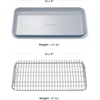 Caraway Non-Stick Ceramic Baking Sheet & Cooling Rack Bundle – Ceramic Coated – Non-Toxic, PTFE & PFOA Free – Large (18″x13″), Small (9”x13”), & Cooling Racks – Gray(Slate)