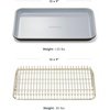 Caraway Non-Stick Ceramic Baking Sheet & Cooling Rack Bundle – Ceramic Coated – Non-Toxic, PTFE & PFOA Free – Large (18″x13″), Small (9”x13”), & Cooling Racks – Gray(Black)