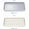 Caraway Non-Stick Ceramic Baking Sheet & Cooling Rack Bundle – Ceramic Coated – Non-Toxic, PTFE & PFOA Free – Large (18″x13″), Small (9”x13”), & Cooling Racks – Gray(White)