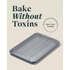 Caraway Non-Stick Ceramic Baking Sheet & Cooling Rack Bundle – Ceramic Coated – Non-Toxic, PTFE & PFOA Free – Large (18″x13″), Small (9”x13”), & Cooling Racks – Gray(Navy)