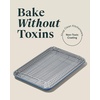 Caraway Non-Stick Ceramic Baking Sheet & Cooling Rack Bundle – Ceramic Coated – Non-Toxic, PTFE & PFOA Free – Large (18″x13″), Small (9”x13”), & Cooling Racks – Gray(Slate)