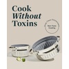 Caraway Small & Large Steamer Set – Made with Handles – Non Stick, Non Toxic Coating – Steam Veggies, Seafood, and More – Compatible With Our Dutch Oven or Sauce Pan – 3qt & 6.5qt – Stainless Steel(Stainless Steel)