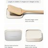 Caraway Spoon Rest Set of 2 – Stackable Spoon Holder for Kitchen Counter – Drip Catching, Heat-Resistant Design – Non-Slip Base – Cream(Cream)