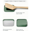 Caraway Spoon Rest Set of 2 – Stackable Spoon Holder for Kitchen Counter – Drip Catching, Heat-Resistant Design – Non-Slip Base – Cream(Sage)