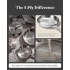 Caraway Stainless Steel Deluxe Cookware Set (16 Piece) – 5-Ply Stainless Steel Pots, Frying Pans, Lids and Kitchen Storage – Non Toxic, PTFE & PFOA Free(16pc Deluxe Cookware Set)
