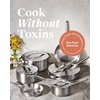 Caraway Stainless Steel Deluxe Cookware Set (16 Piece) – 5-Ply Stainless Steel Pots, Frying Pans, Lids and Kitchen Storage – Non Toxic, PTFE & PFOA Free(16pc Deluxe Cookware Set)