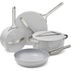 Caraway 31-Piece Ceramic Cookware Bundle – Fry Pans, Saucepans, Sauté Pan, Dutch Oven, Petite Cooker, Stir Fry, Rondeau, Stock Pot, Grill & Griddle Pans, Roasting Pan, Racks, Organizers – Navy(Gray)