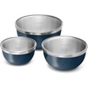 Caraway 6-Piece Mixing Bowl Set with Lids – 6 qt, 4 qt, 2 qt Stainless Steel Bowls with Tempered Glass Lids – Non-Toxic, PFAS-Free – Navy