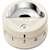 Caraway Mechanical Kitchen Timer – Stainless Steel 60 Minute Wind Up Timer – Side and Top Display for Cooking, Baking, and Daily Routines – Cream(Cream)