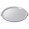 Caraway Pizza Pan – 15” Non-Stick Ceramic Baking Pan with Handles – Oven Safe up to 550ºF – Non-Toxic, PTFE & PFOA Free – Perracotta(Navy)