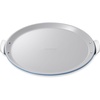 Caraway Pizza Pan – 15” Non-Stick Ceramic Baking Pan with Handles – Oven Safe up to 550ºF – Non-Toxic, PTFE & PFOA Free – Perracotta(Slate)