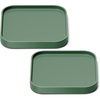 Caraway Spoon Rest Set of 2 – Stackable Spoon Holder for Kitchen Counter – Drip Catching, Heat-Resistant Design – Non-Slip Base – Cream(Sage)
