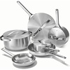 Caraway Stainless Steel Deluxe Cookware Set (16 Piece) – 5-Ply Stainless Steel Pots, Frying Pans, Lids and Kitchen Storage – Non Toxic, PTFE & PFOA Free(16pc Deluxe Cookware Set)