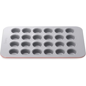 Caraway 24-Cup Mini Muffin Pan – Non-Stick Ceramic Baking Pan – Ergonomic & Easy to Handle – Oven Safe up to 550ºF – Non-Toxic, PTFE & PFOA Free – Perracotta(Perracotta)