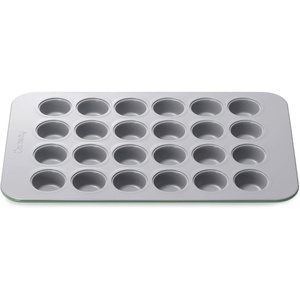 Caraway 24-Cup Mini Muffin Pan – Non-Stick Ceramic Baking Pan – Ergonomic & Easy to Handle – Oven Safe up to 550ºF – Non-Toxic, PTFE & PFOA Free – Perracotta(Sage)