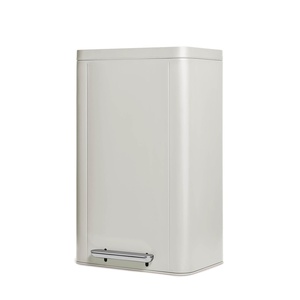 Caraway 45L Rectangular Step Trash Can – 13 Gallon Stainless Steel Trash Can with Quiet Close Lid and Fingerprint-Resistant Finish – Midnight(Stone)