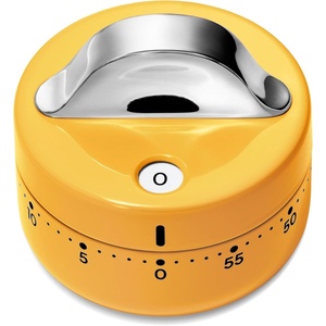 Caraway Mechanical Kitchen Timer – Stainless Steel 60 Minute Wind Up Timer – Side and Top Display for Cooking, Baking, and Daily Routines – Cream(Marigold)