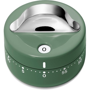 Caraway Mechanical Kitchen Timer – Stainless Steel 60 Minute Wind Up Timer – Side and Top Display for Cooking, Baking, and Daily Routines – Cream(Sage)