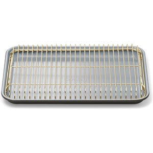 Caraway Non-Stick Ceramic Baking Sheet & Cooling Rack Bundle – Ceramic Coated – Non-Toxic, PTFE & PFOA Free – Large (18″x13″), Small (9”x13”), & Cooling Racks – Gray(Black)