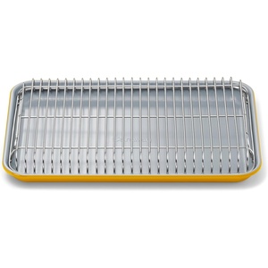 Caraway Non-Stick Ceramic Baking Sheet & Cooling Rack Bundle – Ceramic Coated – Non-Toxic, PTFE & PFOA Free – Large (18″x13″), Small (9”x13”), & Cooling Racks – Gray(Marigold)