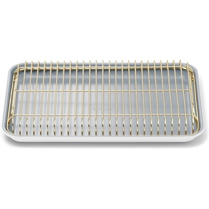 Caraway Non-Stick Ceramic Baking Sheet & Cooling Rack Bundle – Ceramic Coated – Non-Toxic, PTFE & PFOA Free – Large (18″x13″), Small (9”x13”), & Cooling Racks – Gray(White)