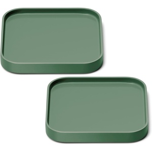 Caraway Spoon Rest Set of 2 – Stackable Spoon Holder for Kitchen Counter – Drip Catching, Heat-Resistant Design – Non-Slip Base – Cream(Sage)